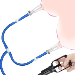 KINKgear Pompe pour tétons LUV ENHANCE Double Cup Bleu